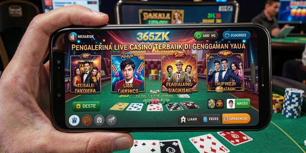 Tampilan gameplay Live Casino yang mendebarkan dan interaktif.