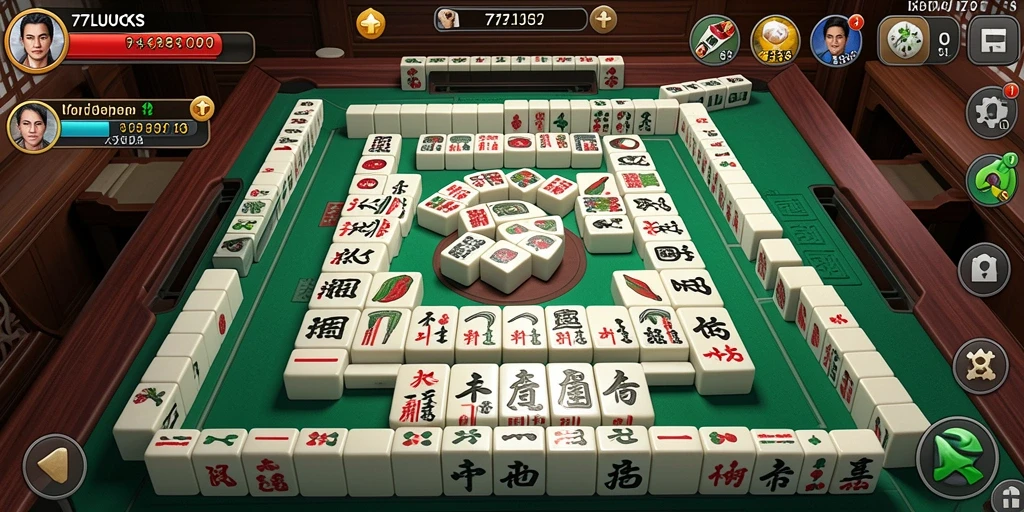 Screenshot gameplay Mahjong di 77LUCKS dengan desain menarik.