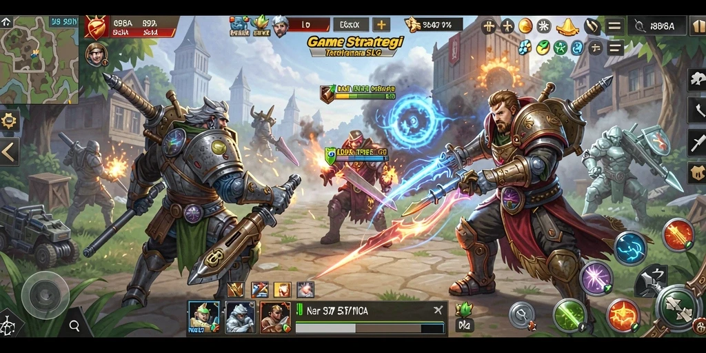 Screenshot gameplay mendebarkan dalam 898A menunjukkan pertempuran epik.