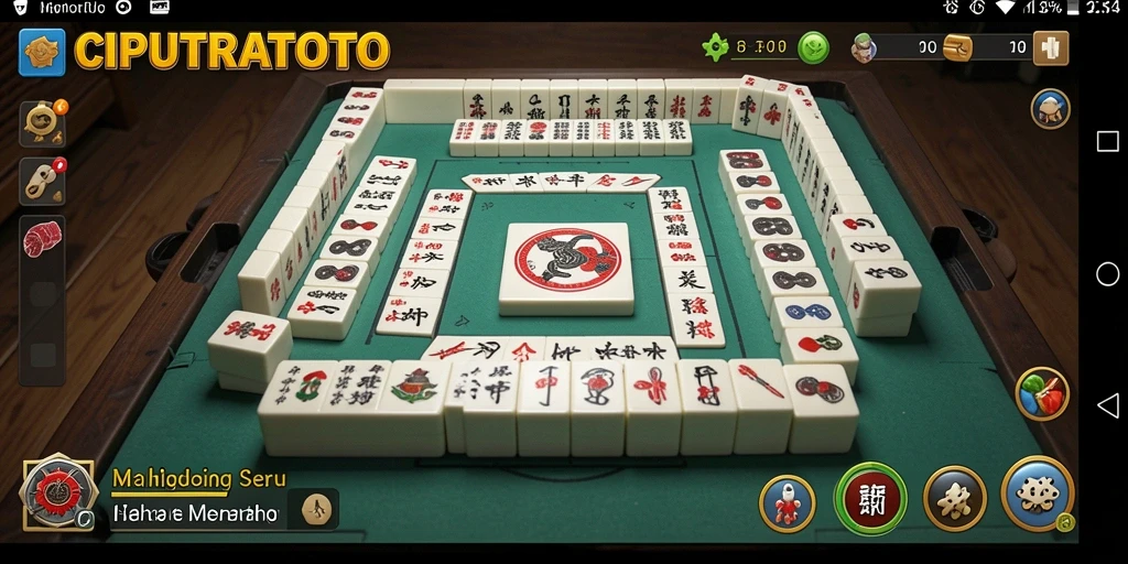 Tampilkan antarmuka gameplay Mahjong yang menawan dalam CIPUTRATOTO.