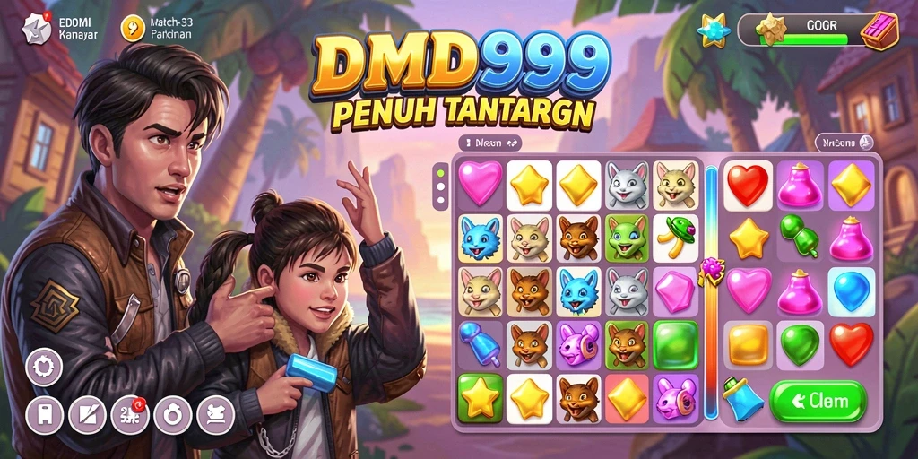 Tampilan gameplay DMD999 yang penuh warna dan menarik.
