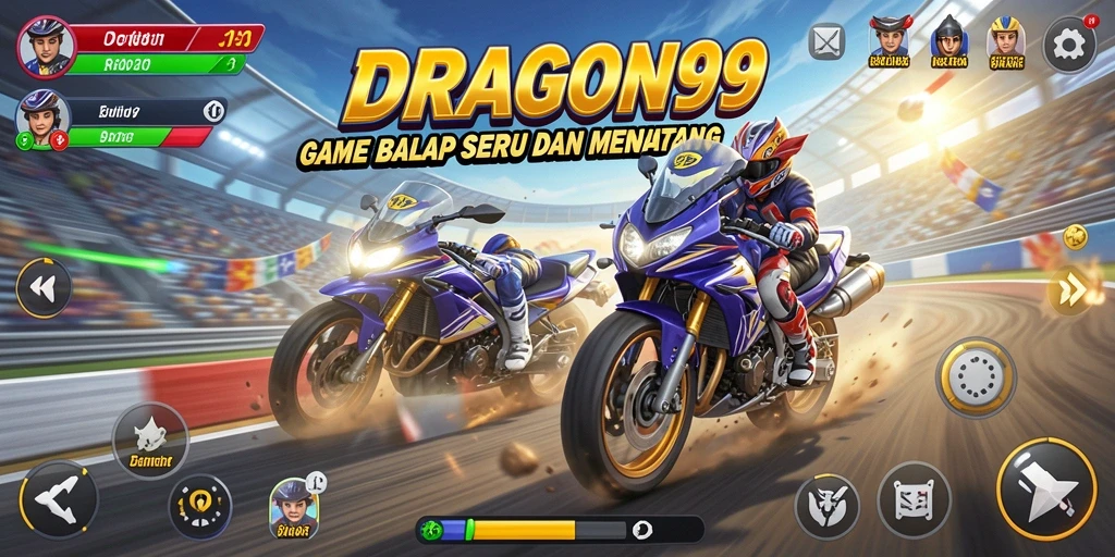 Tampilan gameplay Racing yang mendebarkan di DRAGON99.
