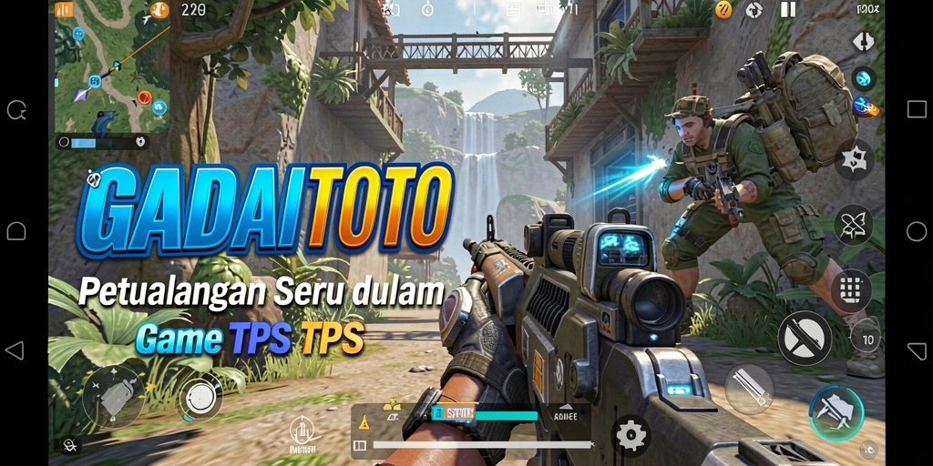 Screenshot GADAITOTO menampilkan aksi seru dalam pertempuran TPS.