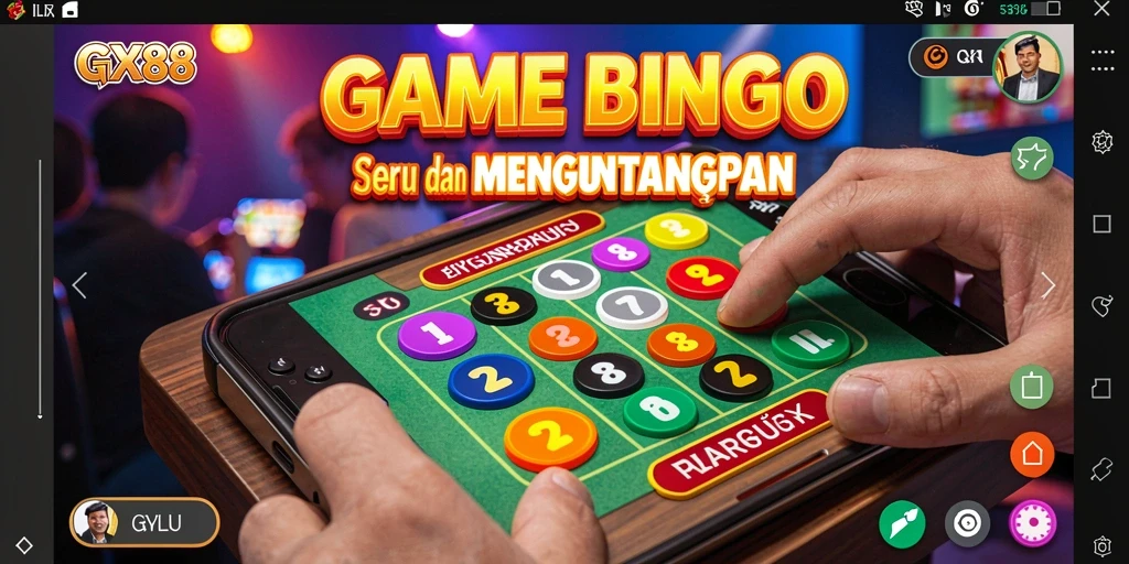 Screenshot GX88 menampilkan gameplay Bingo yang penuh keseruan.