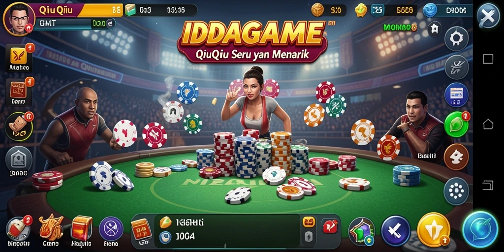 Screenshot gameplay QiuQiu yang seru dan interaktif.