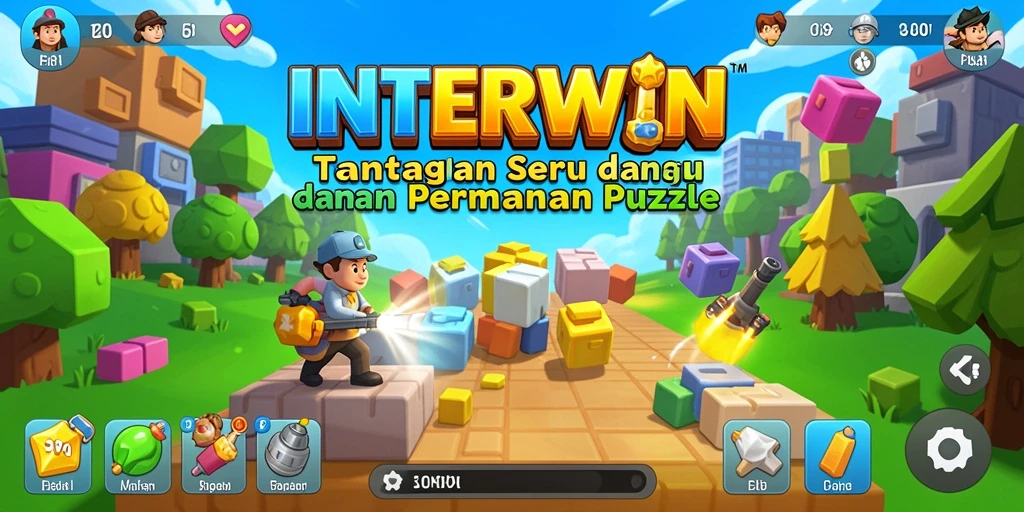 Tampilan menarik dari gameplay Puzzle INTERWIN yang menantang.