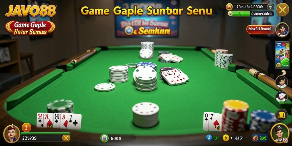 Screenshot gameplay <strong>JAVO88</strong> menunjukkan keseruan bermain Gaple.