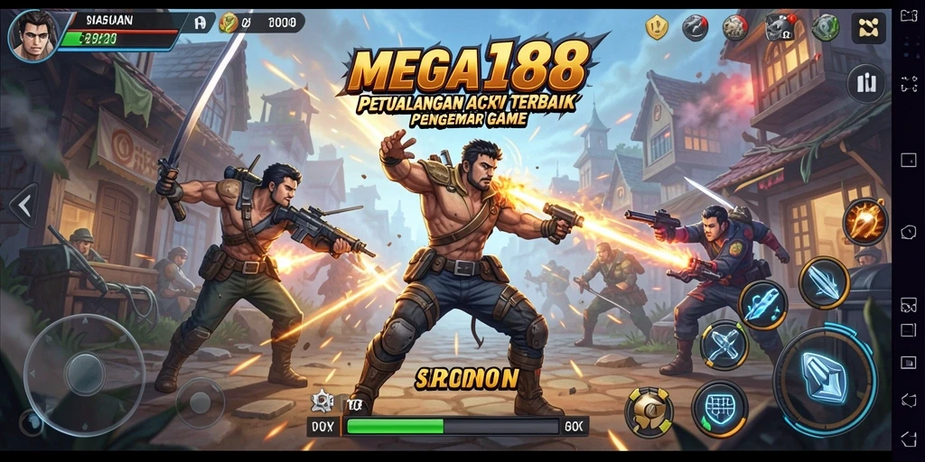 Tampilan gameplay MEGA188 yang penuh aksi dan menegangkan.
