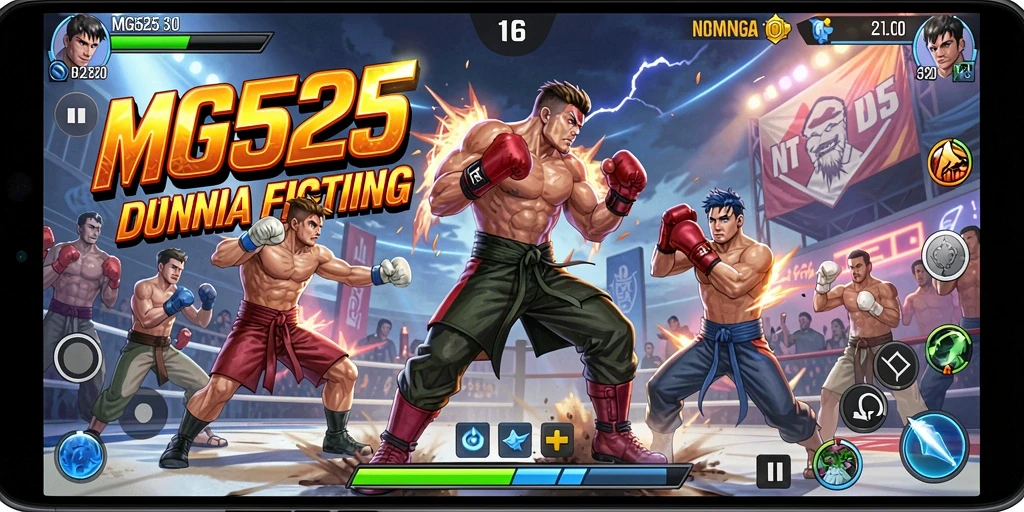 Screenshot MG525 menampilkan pertarungan seru antara karakter dengan efek visual yang menakjubkan.