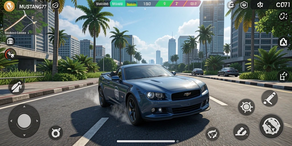 Screenshot gameplay MUSTANG77 dengan visual yang menakjubkan.