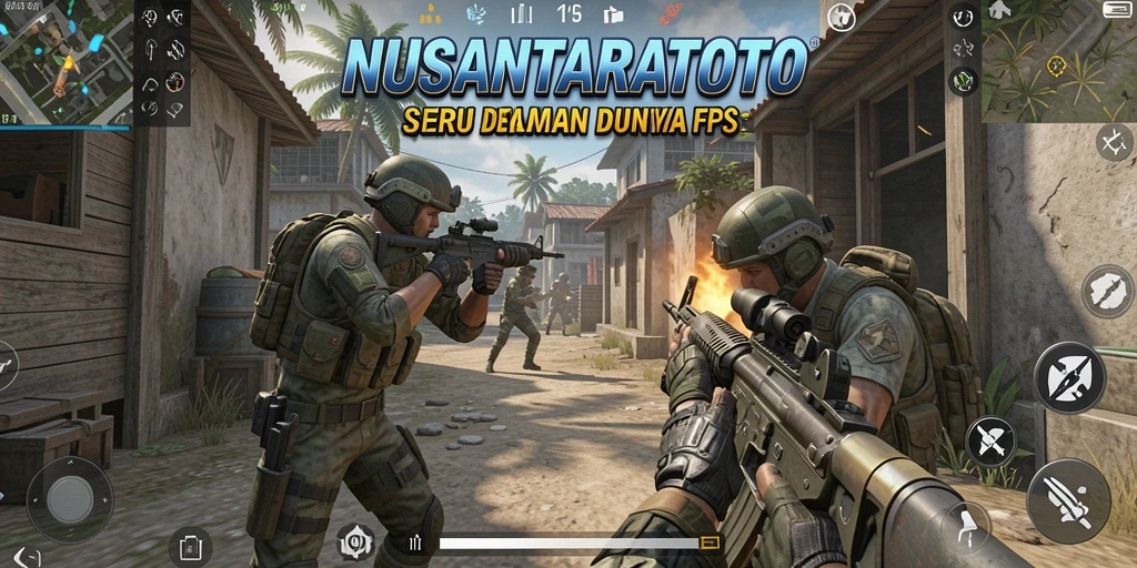 Gameplay NUSANTARATOTO menampilkan aksi tembak-tembakan yang mendebarkan.