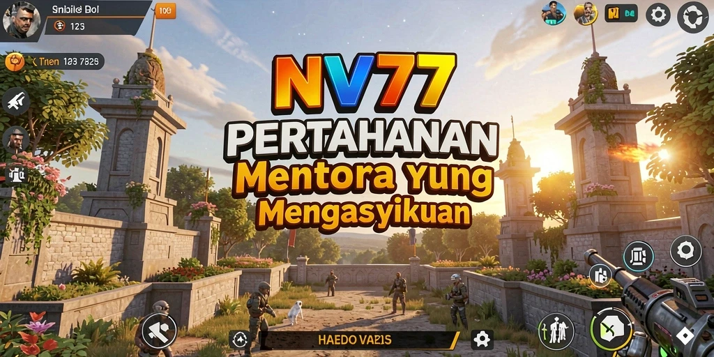 Tampilan gameplay NV77 yang menegangkan dan penuh strategi di Tower Defense.
