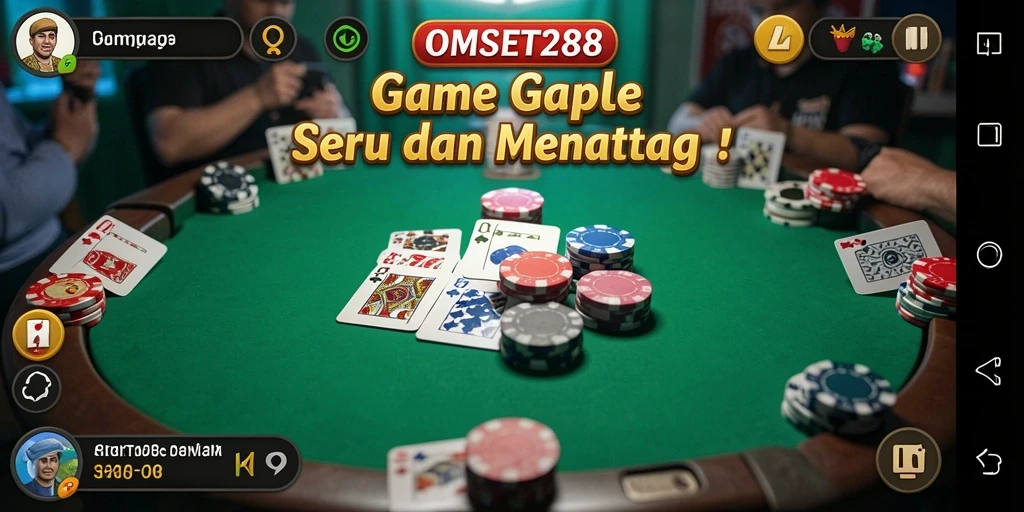 Tampilan gameplay gaple yang menarik dalam OMSET288.