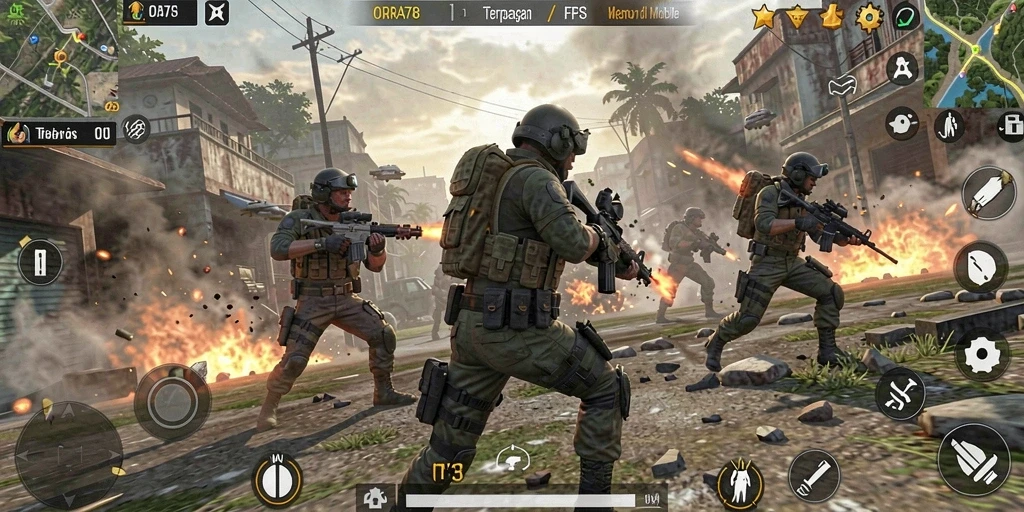 Tampilan mendebarkan dari pertempuran di ORA78 dengan aksi FPS intens.