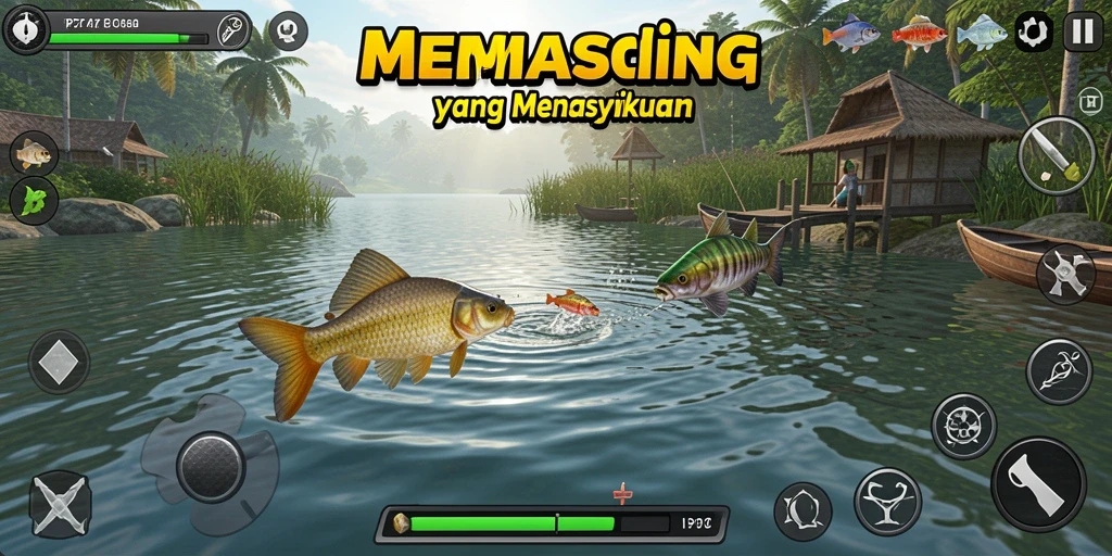 Gameplay <strong>PP7</strong> yang menarik dengan aktivitas memancing yang seru.