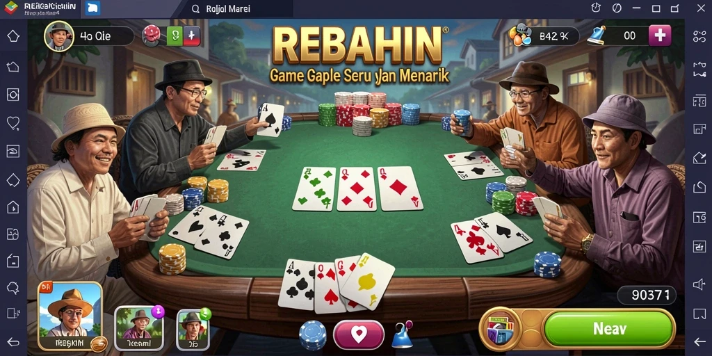 Tampilan gameplay seru dan menantang dari REBAHIN.