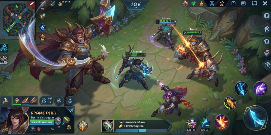 Tampilan gameplay yang mendebarkan dari RPVIP3 menunjukkan aksi tim yang intens.