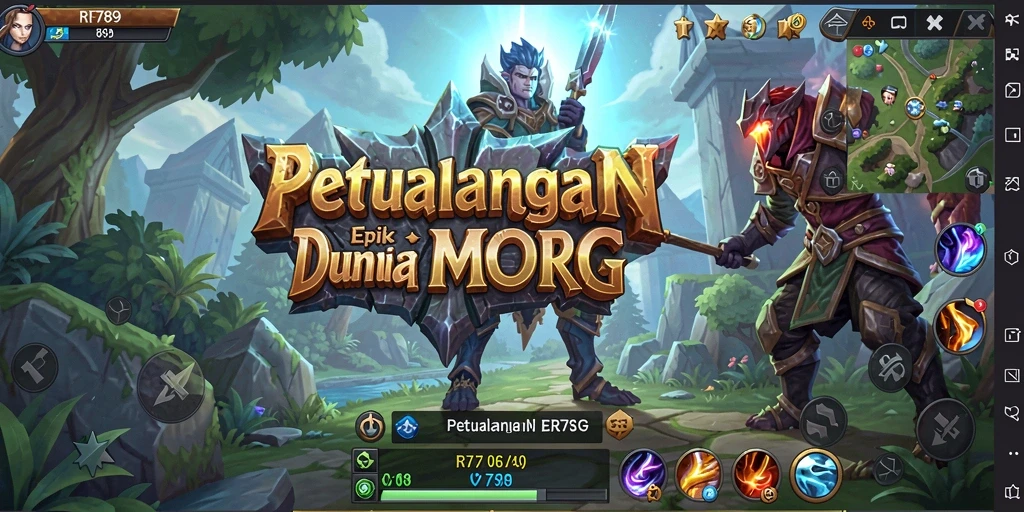 Tampilan gameplay seru yang menampilkan aksi petualangan MMORPG.