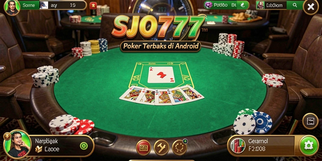 Tampilan gameplay menarik dari SJO777 dalam permainan Poker.