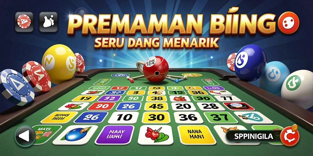 Tampilan gameplay seru dalam permainan Bingo SPINGILA.