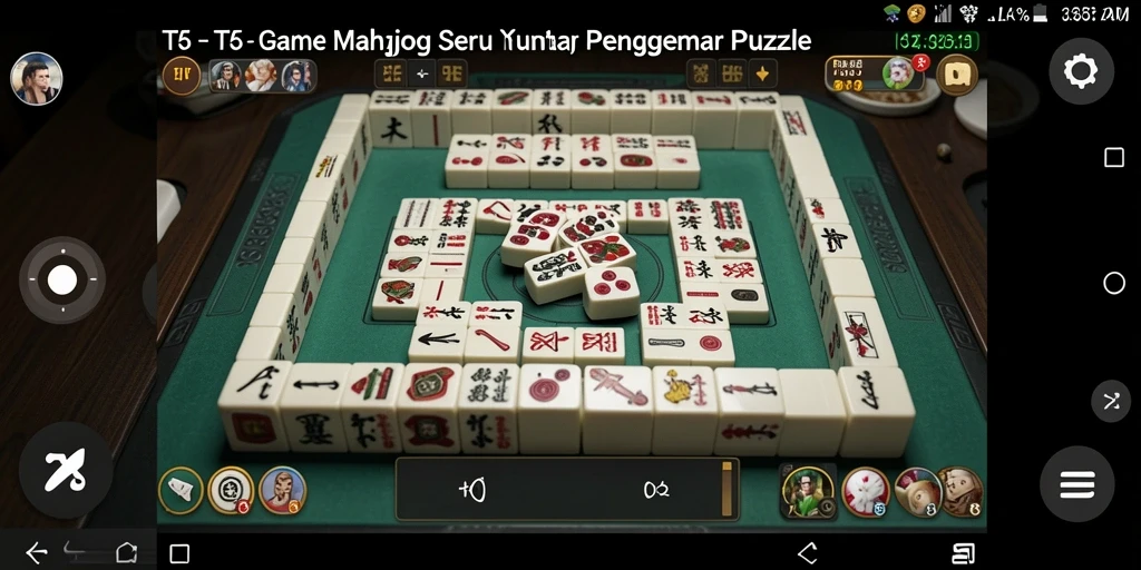 Screenshot gameplay T6 menampilkan tantangan Mahjong yang menarik.