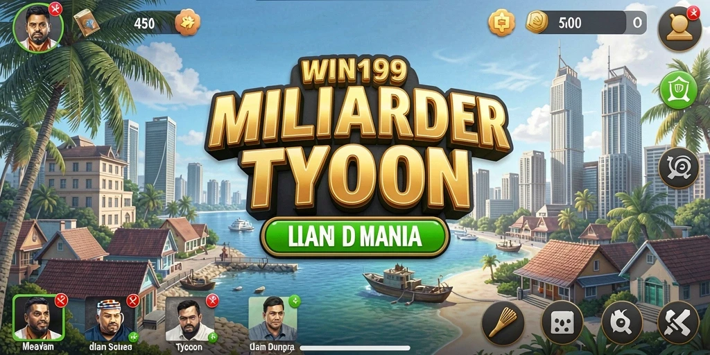 Tampilan bermain game Tycoon yang penuh strategi dan kesenangan.